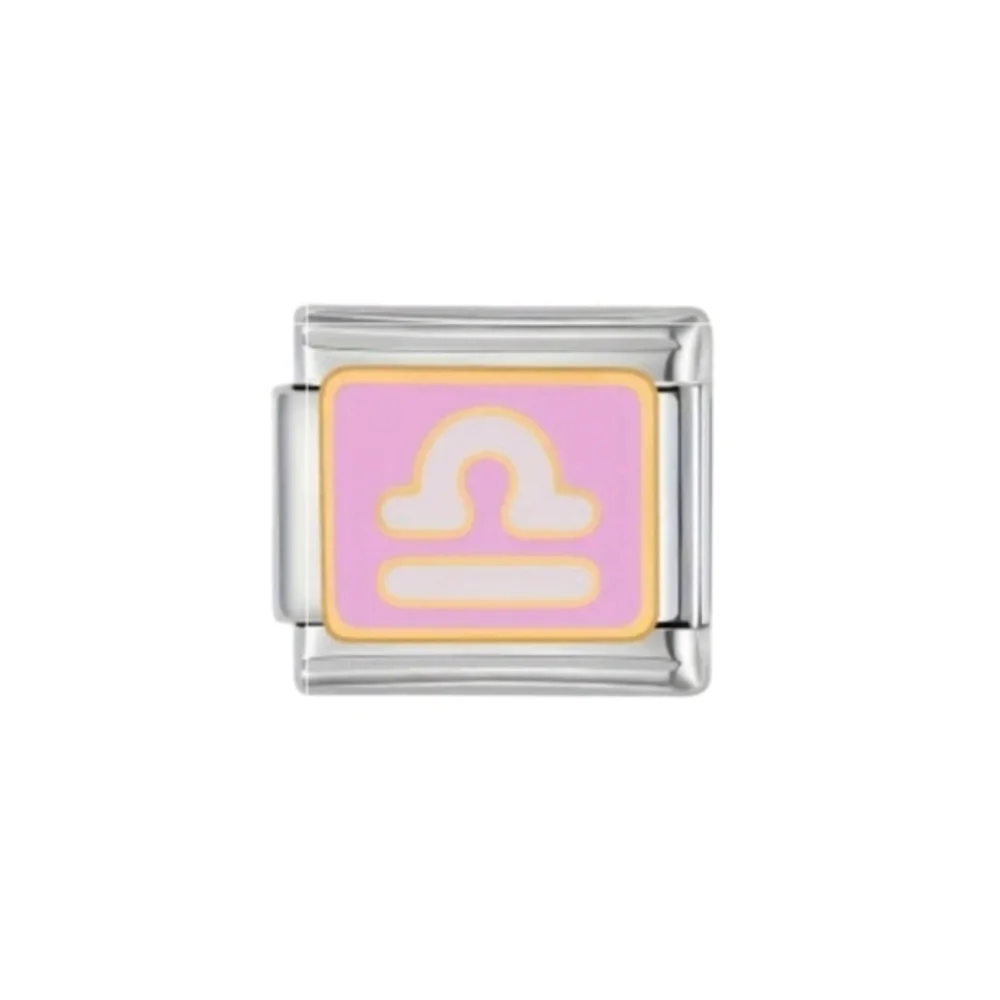 Italian Charmlink ♎️ Libra Zodiac Sign for Charm‎ Bracelet 9mm Stainless S…